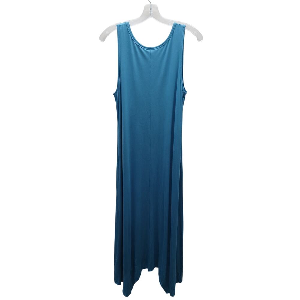 Logo by Lori Goldstein Stretchy Handkerchief Hem Midi Tank Dress Size Medium - Picture 2 of 5